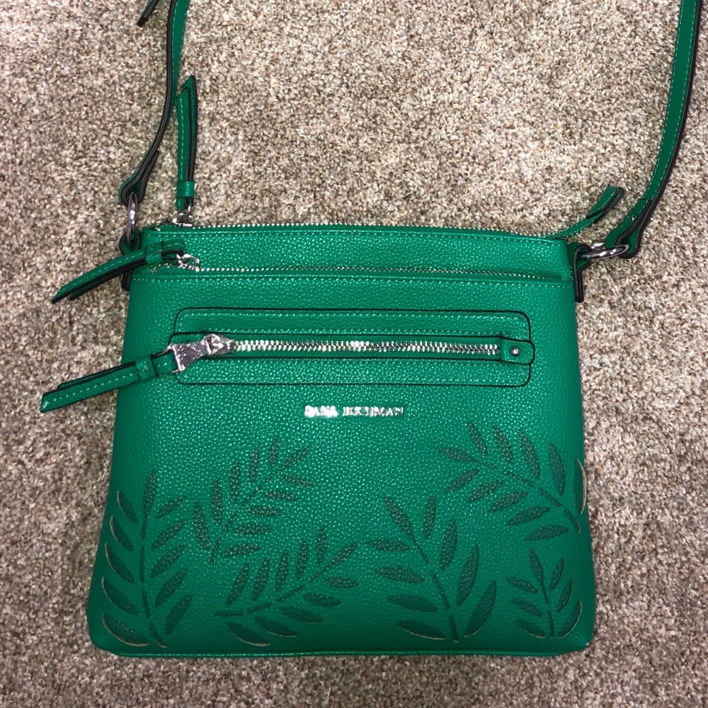 Dana Buchman green crossbody purse.